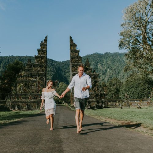 Couple at Handara Gate, Bali